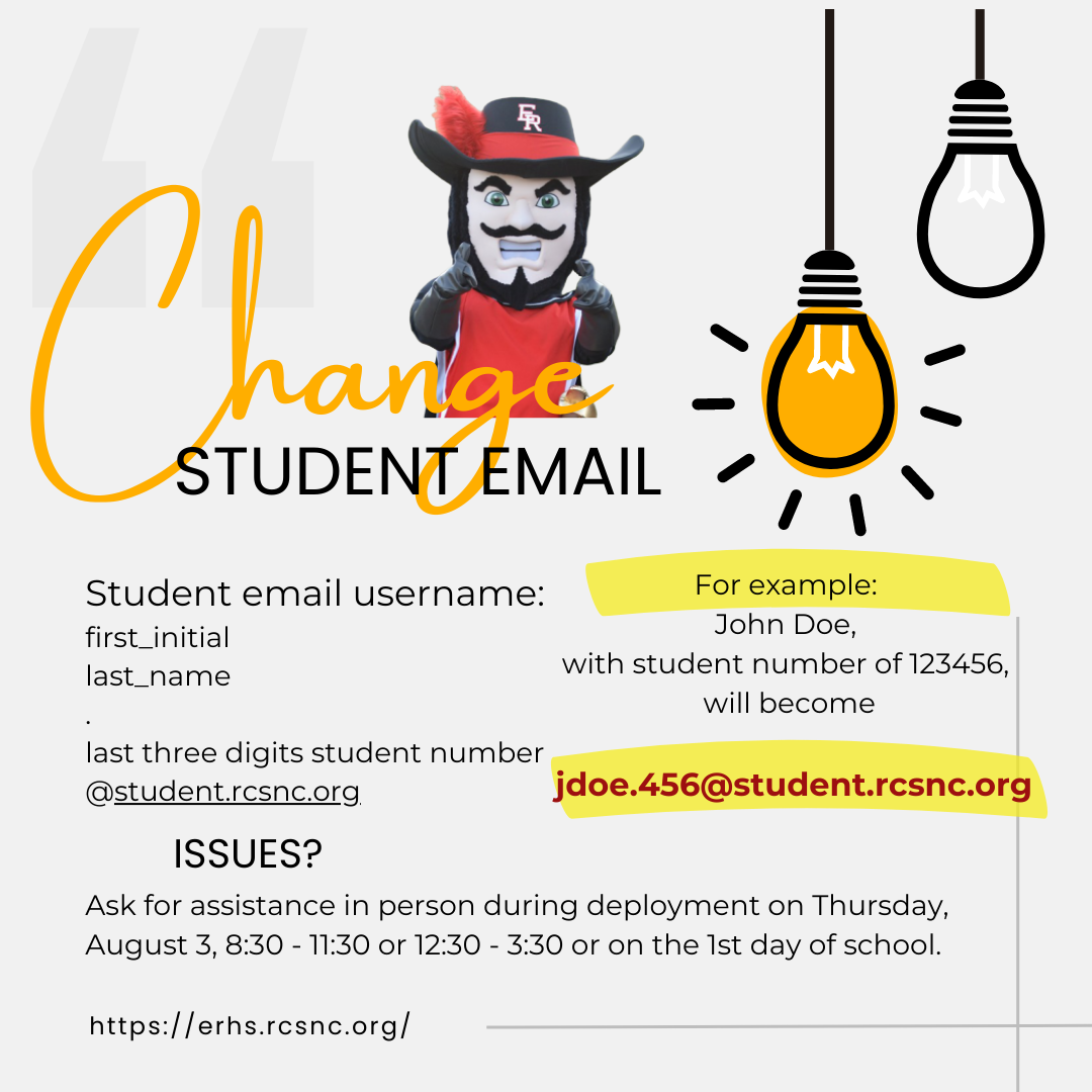 Student email format change